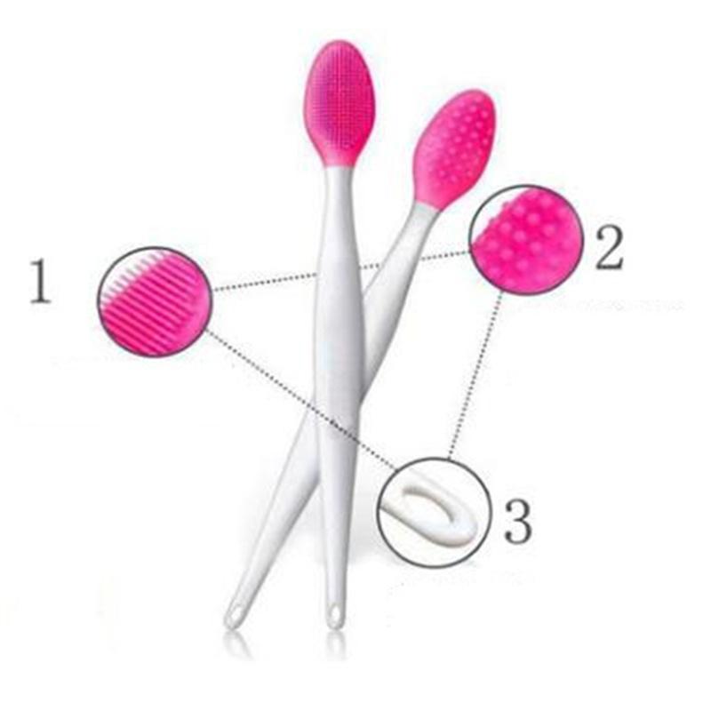 Beauty Skin Care Wash Face Silicone Brush Exfoliating Nose Clean Blackhead Removal Brush Tool with Replacement Head