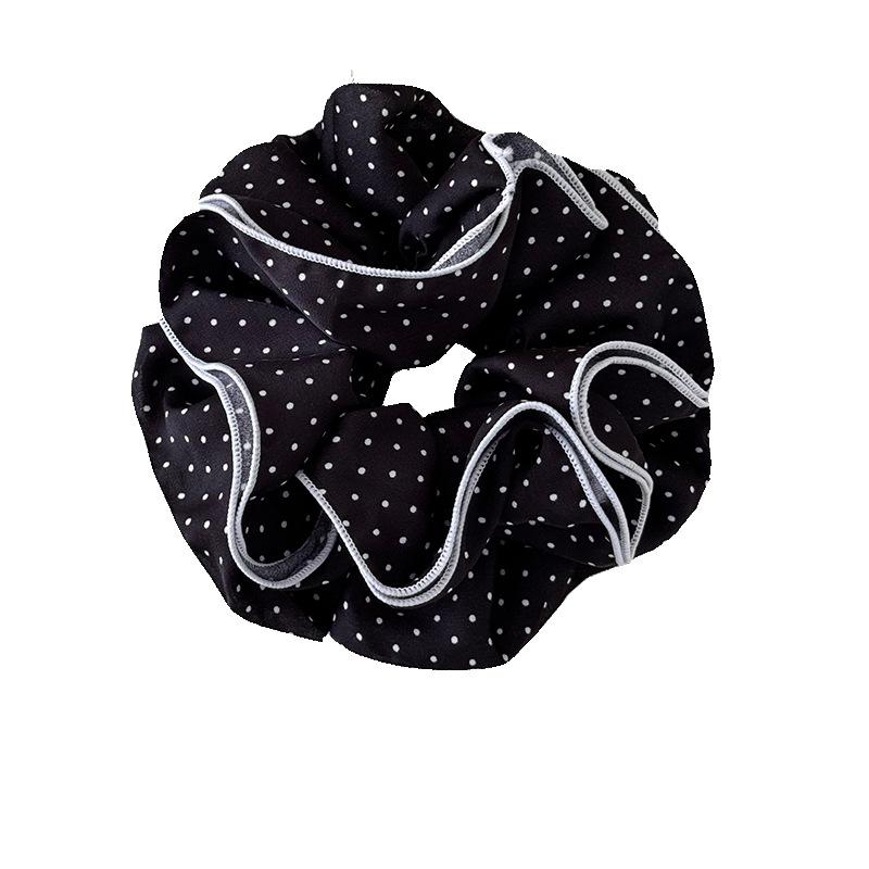 Polka Dot Multi-layer Large Intestine Hair Band, High-end Look, Ponytail Bun Hair Tie, Large Hair Tie