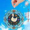 Duck and Floral Metal Wind Spinner Hanging Wind Chime for Garden Decoration No Electricity Needed Easy To Install Indoor Outdoor