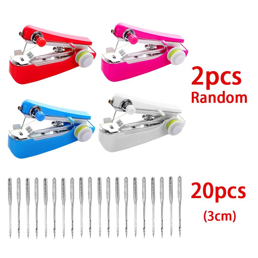 11/22pcs Mini Handheld Sewing Machine with Needles Portable for Household Clothes Thin Fabric Handheld Accessories XJM