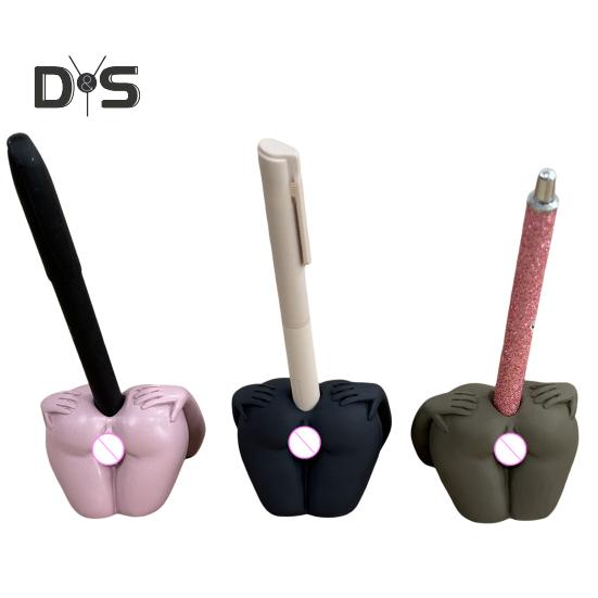 Sexy Ass Pen Holder 3D Funny Ass Pencil Pen Stand Synthetic Resin Butt-shaped Pen Holder Desk Organizer