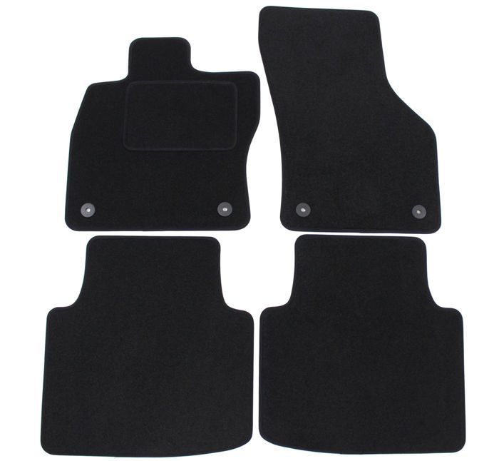 JJ Automotive | Tapis De Sol Noir Velours Sur Mesure Pour VW Passat B8 depuis 2014, Renforcée Dans la Zone de la Pédale