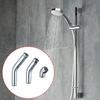 Polished Chromes Shower Head Elbow Adapter 45 Degree Connectors Solid Stainless Steel Construction for Handheld Showers