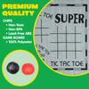 Joyfy 3-in-1 Vintage Giant Checkers Tic Tac Toe Game Kids Outdoor Games Family Adults Toys for Kid Friendly Entertaining Fun Play Safe
