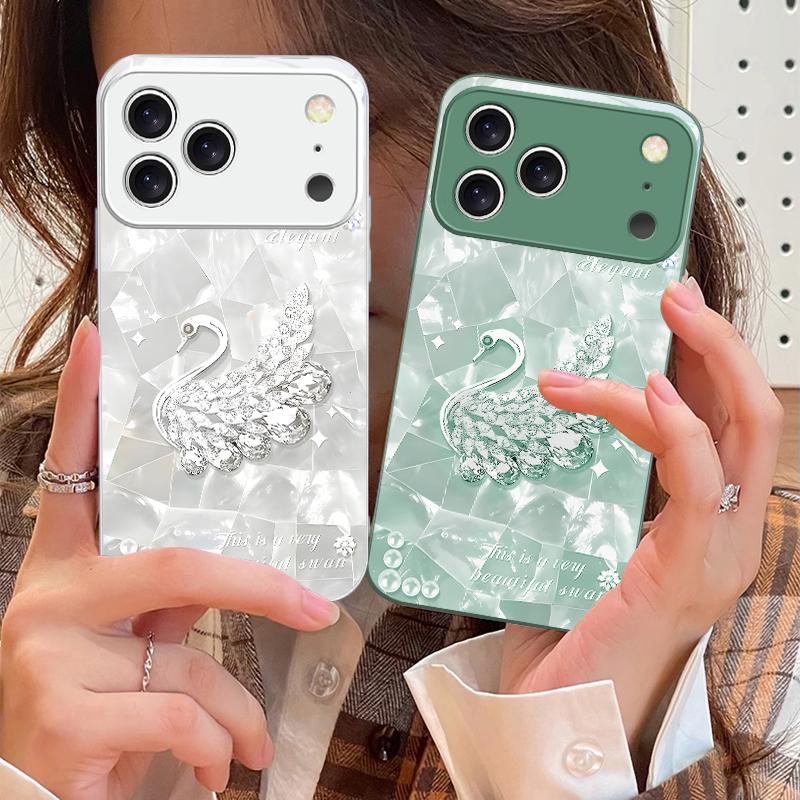 A Twinkling Little Pearl For iPhone 17 Air 16 E 15 14 13 Plus 12 Mini 11 17 Pro Max XR Xs Max 16E 7 8 Tempered Glass Phone Case