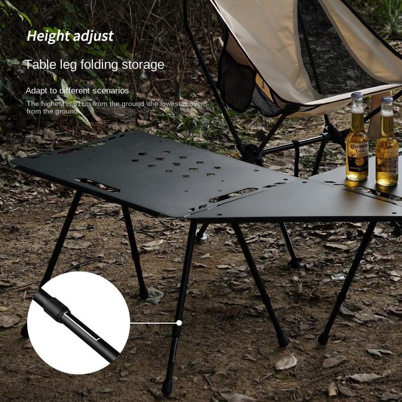 Camping Aluminum Table Alloy Folding Table With Carrying Bag Lightweight Outdoor Desk Picnic Blackened Tactical Table New