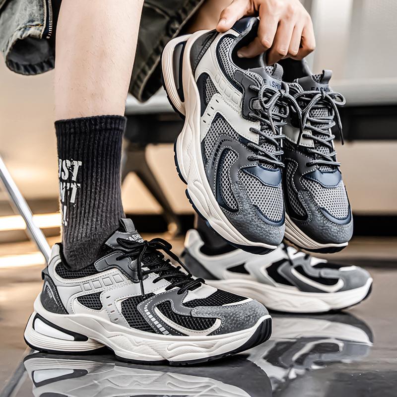 New Men's Casual Sneakers Fashion Breathable Mesh Platform Shoes Outdoor Designer Men Lightweight Running Shoes Zapatos Casuales