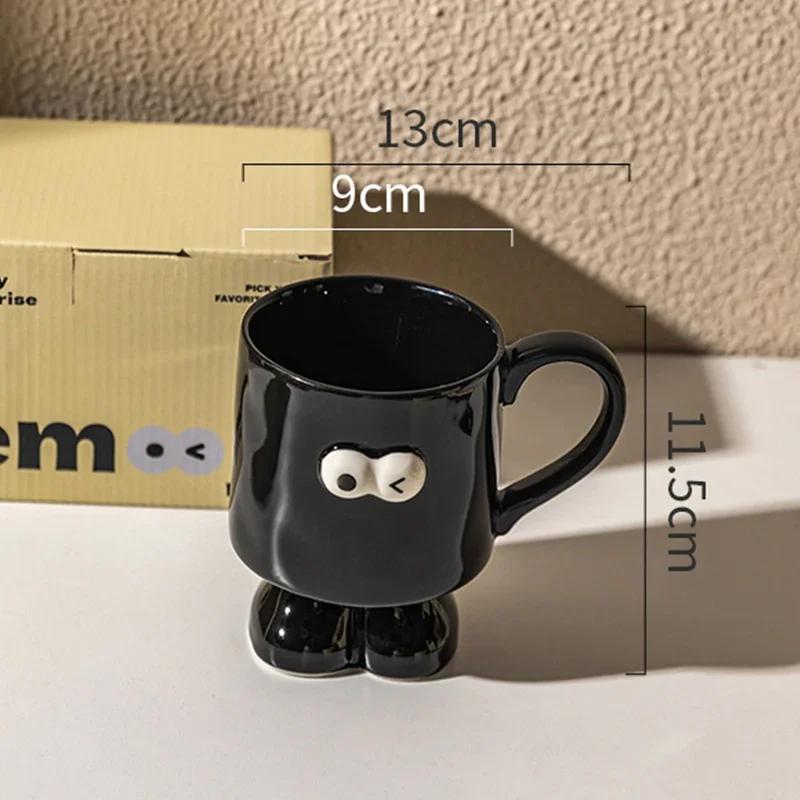 Halloween Kreativní Roztomilý Keramický Hrnček Domácí Snídaně Párové Poháry na Vodu Špičkový Kancelářský Hrnček na Kávu Moderní Styl Vynikající Stolní Nádobí