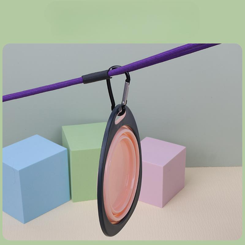 320ml Collapsible Outdoor Travel Portable Puppy Food Container Feeder Dish Bowl Pet Supplies Dog Pet Folding Silicone Bowl