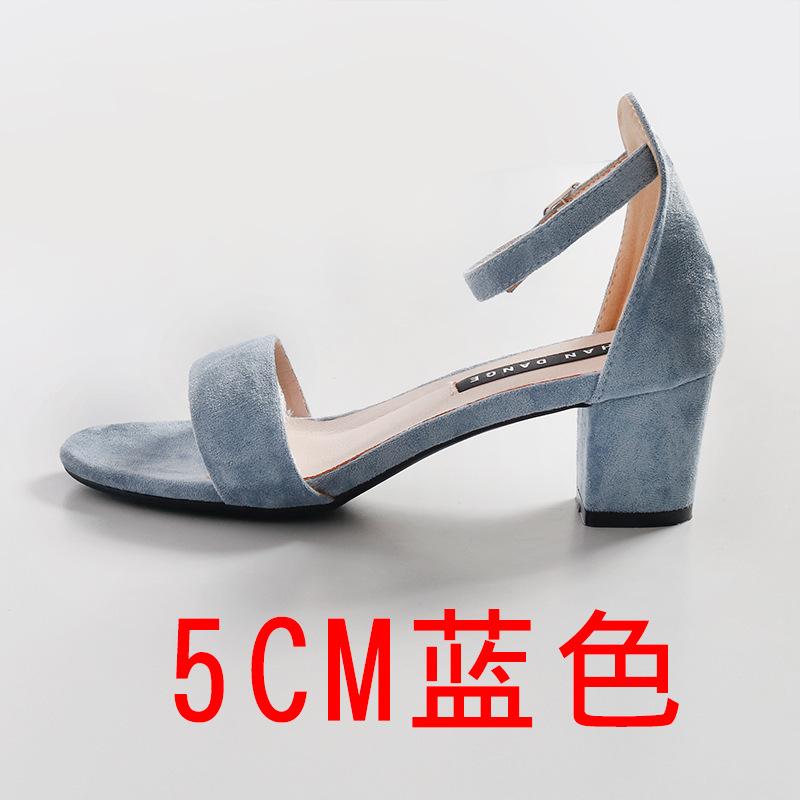 Huizhou Damenschuhe mit Sandalen weiblich neu Fee dicker Absatz mittlerer Absatz Mädchen hohe Absätze
