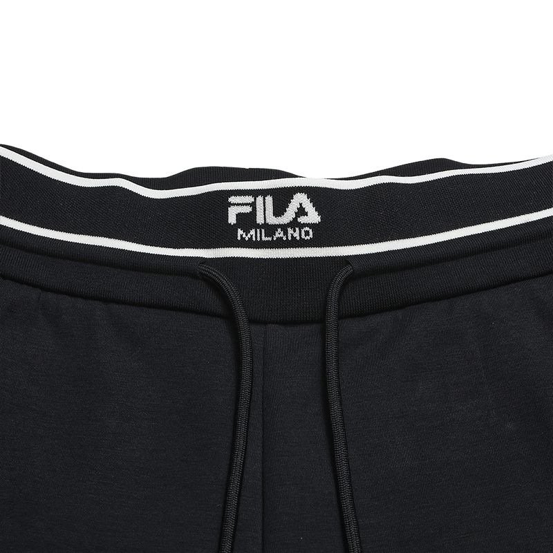 Fila Milano Series Fashionable Personalized Trendy Classic Retro Sports Versatile Comfortable Wide-Leg Knitted Casual Pants F11W615606FBK