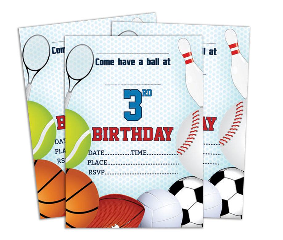 Darling Souvenir Blue Birthday Invitation Card 28 Pcs Fill or Write In Blank Invites Printable Party Supplies 5 X 7 Inches