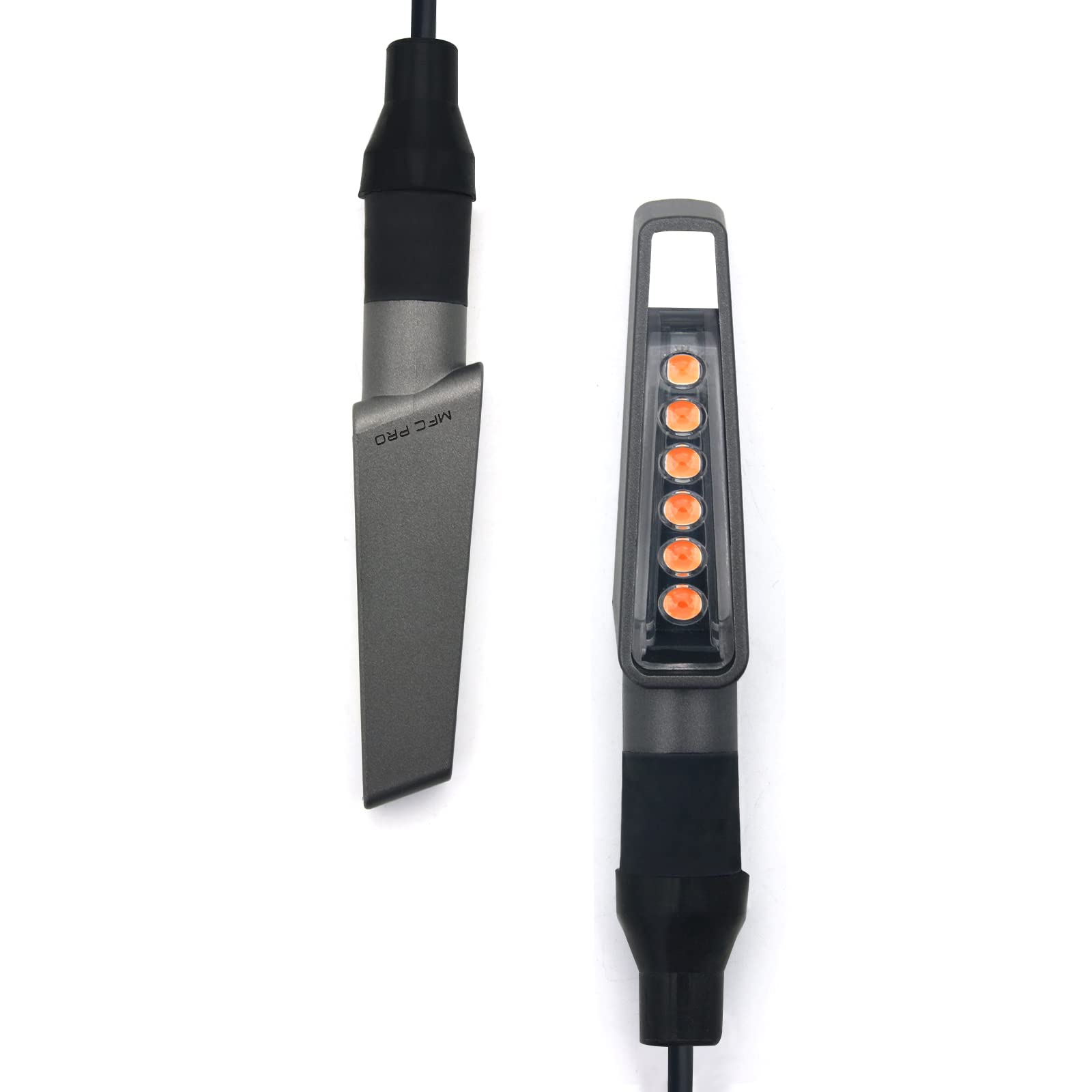 DEMYPROX Motorcycle Turn Signal, LED High Brightness, Front/Rear Indicator, Aluminum Alloy, Waterproof Level IP67, 2 Pieces not consecutive
