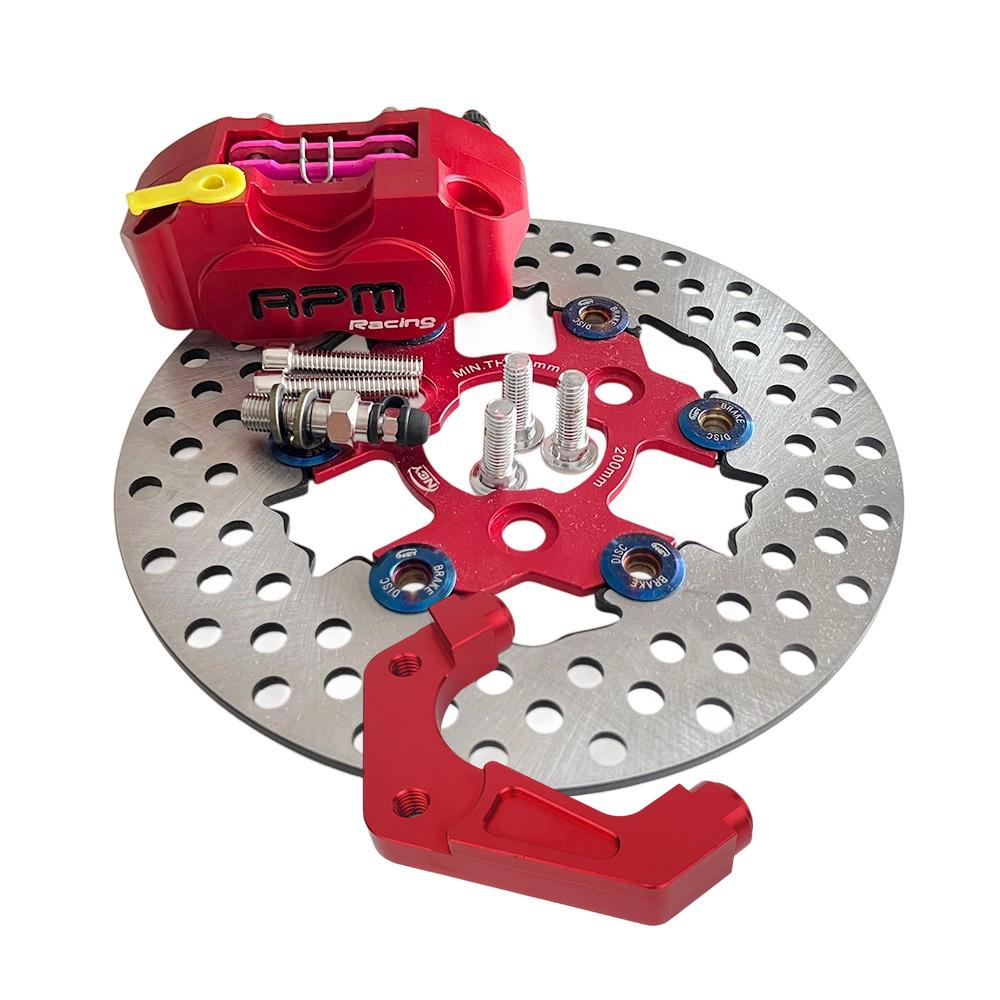 RPM 57mm Hole Pitching Brake Disc Universal 200mm Floating Rotor Front CNC Brake Caliper for Yamaha RSZ JOG BWS Zuma Aerox Honda