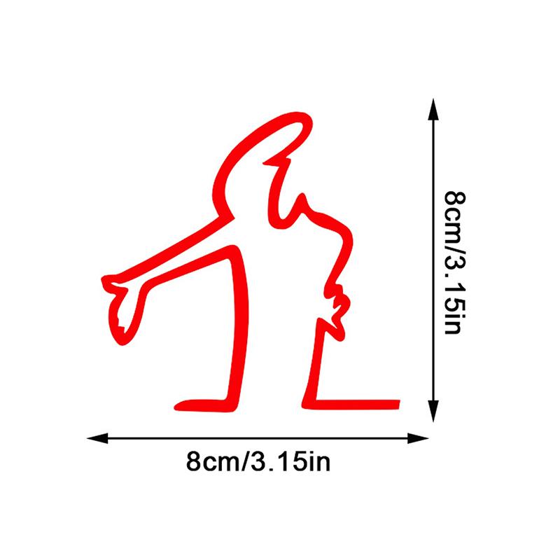 Creative Action Pose Design Vinyl Stickers Waterproof Pvc Cars Motorcycles Decorations Reflective Strong Adhesive Decals