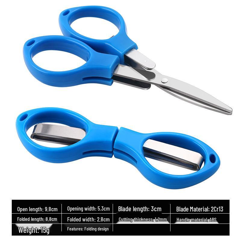 Multi-functional Folding Stainless Steel Scissors for DIY, Sewing, Paper Cutting, and Office Use