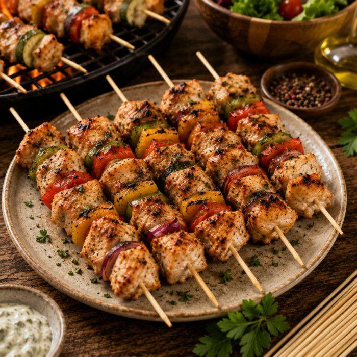 Set mit 200 Bambus-Spieße 20 cm für Grill und Aperitif – Kochstäbchen für Grill, Fleisch etc.
