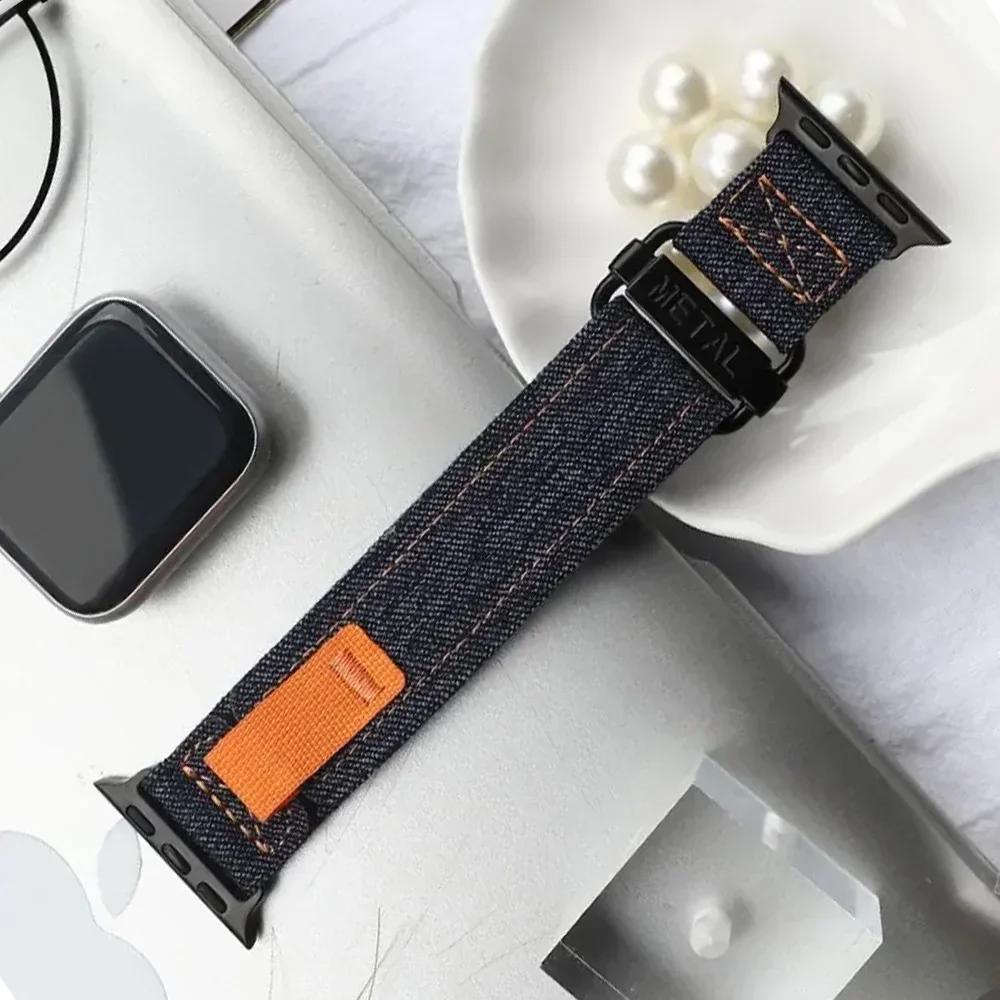 

Спортивный ремешок для Apple Watch Ultra 2 10 9 8 7 6 SE 5 4 Наручный нейлоновый браслет для iWatch 38 мм 40 мм 41 мм 42 мм 45 мм 46 мм 49 мм 42 44 45 49 S10-46mm