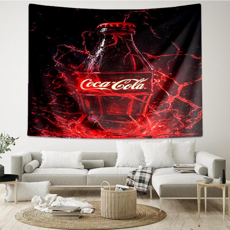 Coca-cola Artwork Design Tapestry Room Decoration Wall Hanging for Living Room Bedroom, Dormitory, Birthday and Christmas Gifts