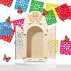 10Pcs Dia De Los Muertos Decorations Wooden Shadow Box Day of The Dead Ofrenda Altar Decor with Papel Picado Butterfly Remembrance Supplies