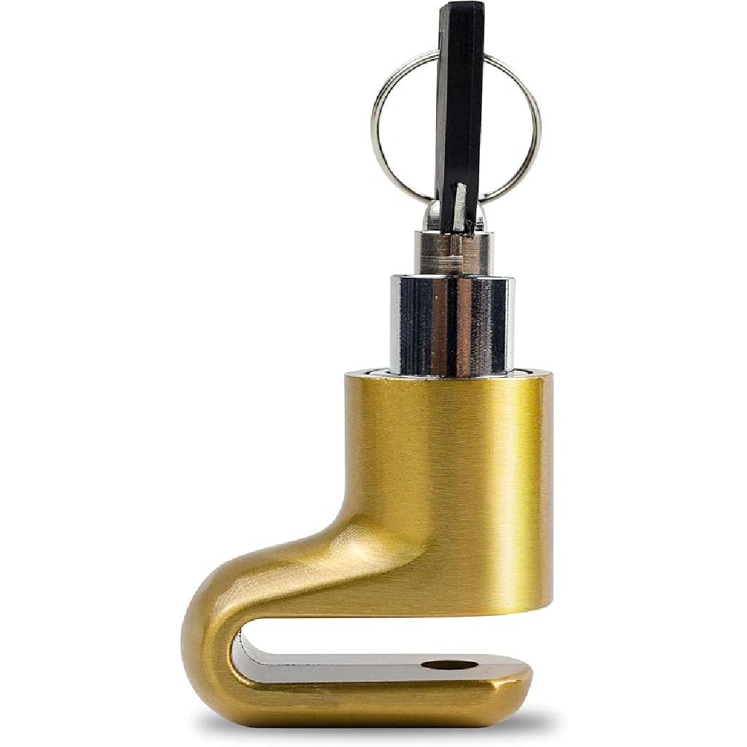 Disc Brake Lock For Motorcycle Accessories Heavy Duty Bike Bicycle Anti Theft Lock Compact Electric Scooter Ebike Powersports Wheel Hover Disc Locks жёлтый