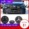 Car Sticker For Mercedes Benz Front Grill Mirror Emblem Glossy Black 3D Star Logo Fit For Mercedes Benz A C S SL CLA CLS GLA GLB