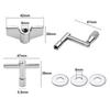 23pcs Cymbal Replacement Accessories Drum Parts with Cymbal Stand Felts Drum Cymbal Felt Pads Include Wing Nuts Washers