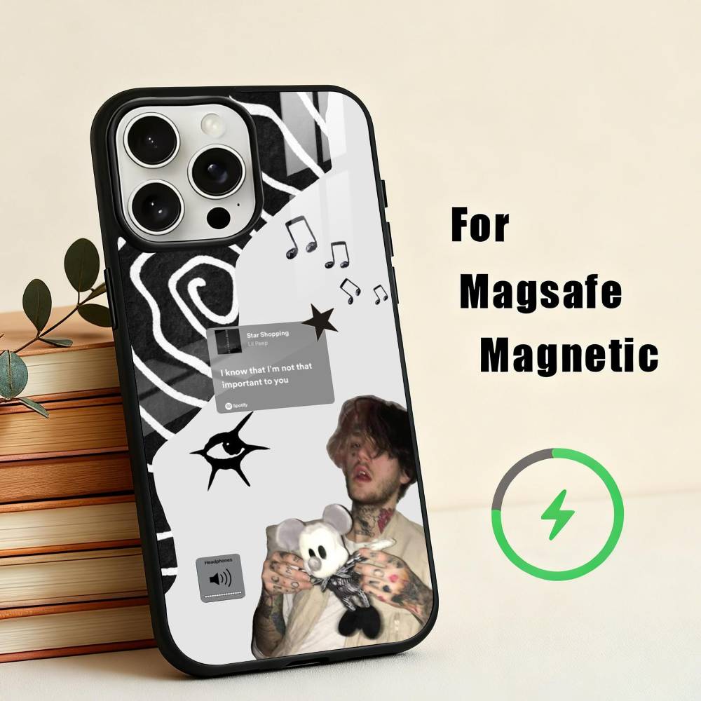 S-Star Shopping Lil Peep   Phone Case For iPhone 17,16,15,14,13,12,Plus,Pro,Max for Magsafe Magnetic Wireless Charging