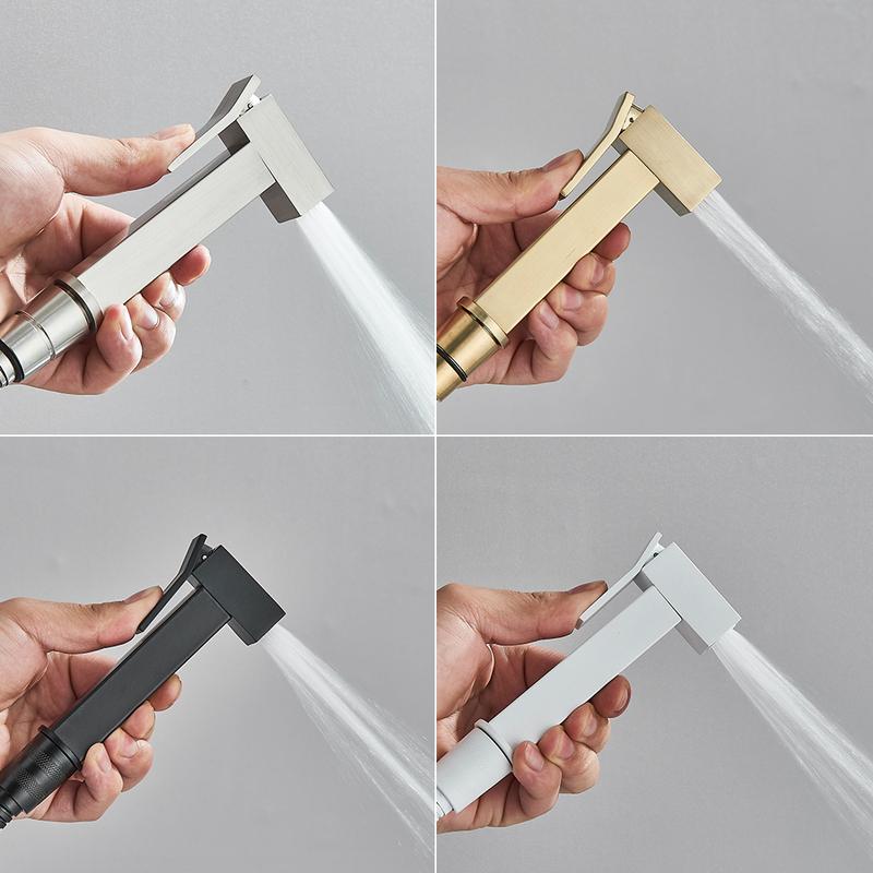 Chrome Handheld Toilet Bidet Faucet Stainless Steel Bidet Shower Hygienic Shower Wall Shower Woman Cleaner Cold Water Only