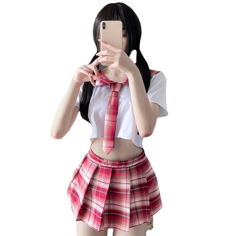 erotic underwear, sexy Japanese plaid, innocent bachelor's dress jk uniform pleated skirt set