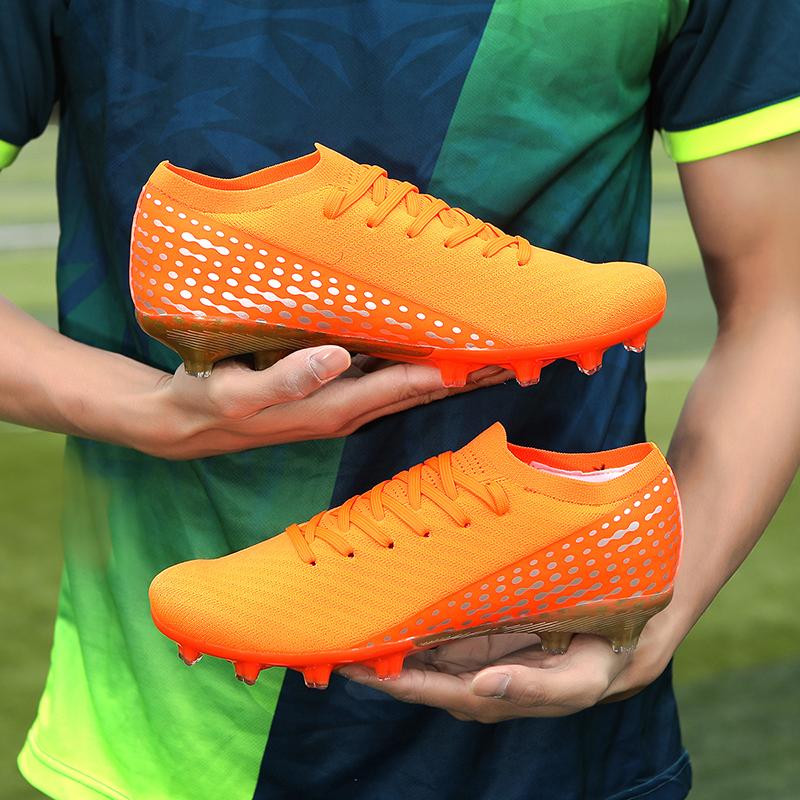 Mens Football Shoes  New Futsal Professional Original Youth Grass Lightweight Sports Long Nail Non-SlipTraining Soccer Shoes