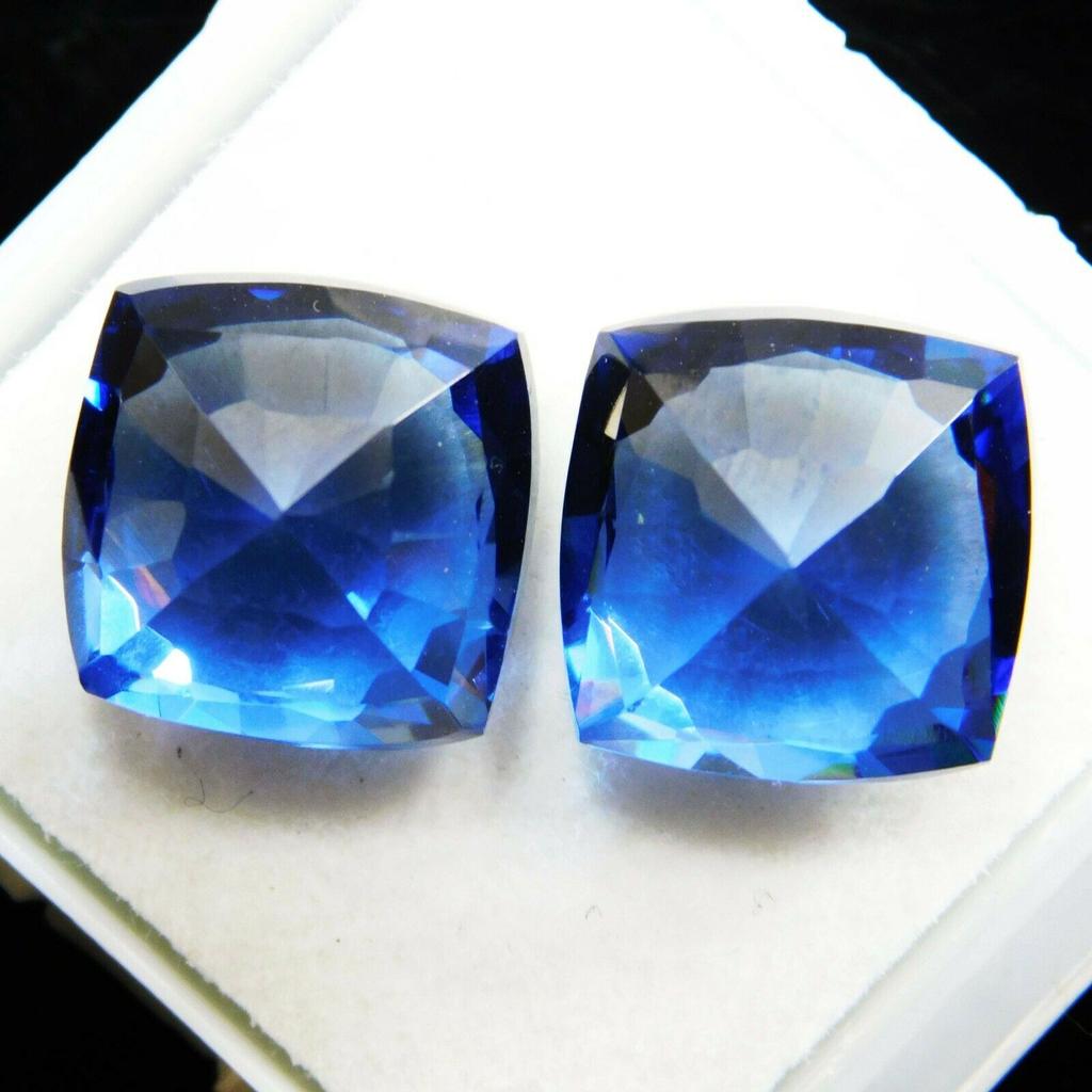 Natural Blue Tanzanite Loose Gemstone 16 Ct Square Cushion Shape for Jewelry Making and Crafts