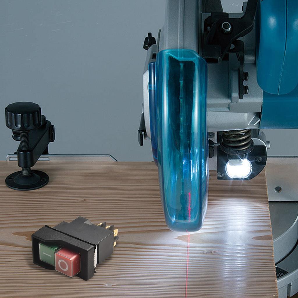 127V Pushbutton KJD17 Switch Wet Or Damp Environments Color Black Waterproof Pushbutton Switch Reliable Performance