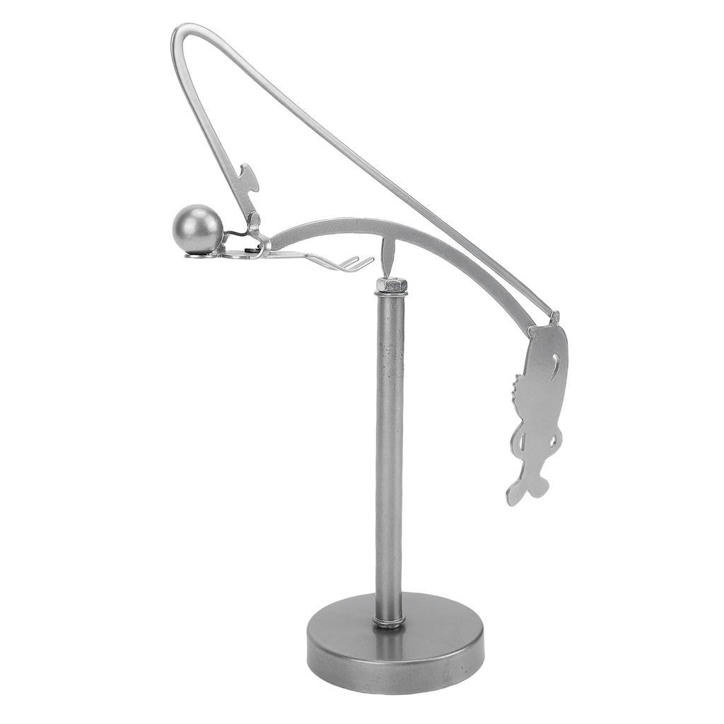 Fisherman Balancing Sculpture Metal Fisherman Kinetic Balancing Desk Toy for Decoration Present