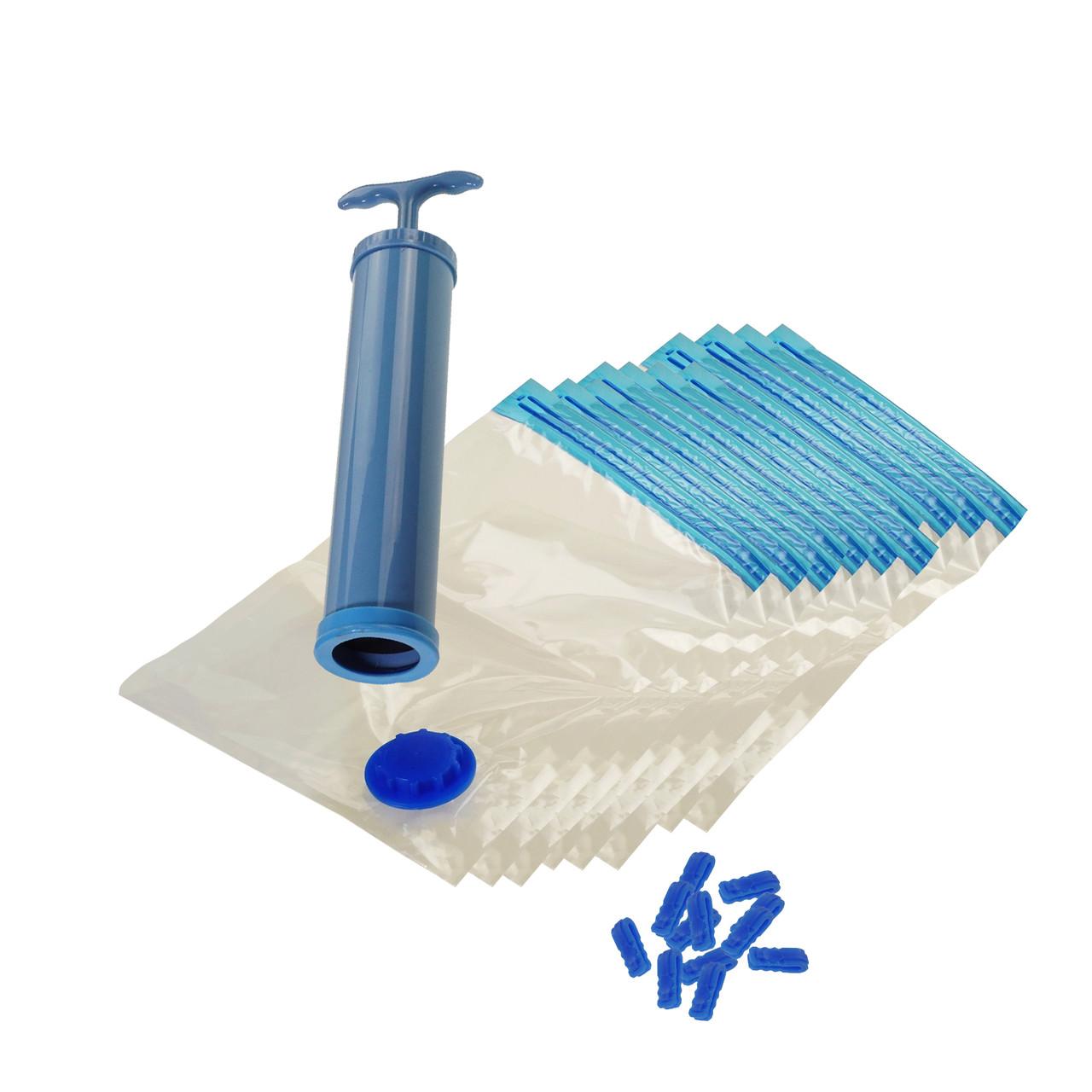 Sacco sottovuoto per riporre gli indumenti (di cose) con pompa Wellamart, 10 pz. (Arte. 5893)