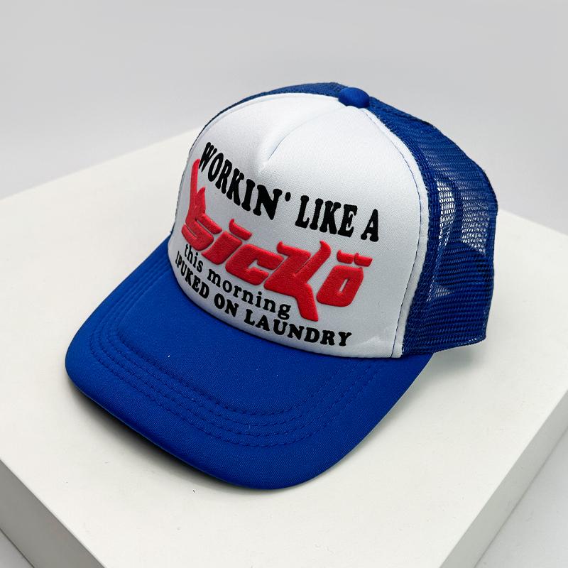 American Style Cruise Printed Anime New Letter Mesh Trucker Caps Sunshade Breathable Baseball Hats Men Women Versatile Fashion