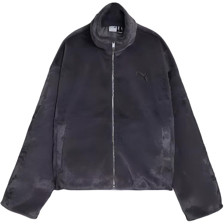Puma Stand Collar Full Zip Comfortable Warm Breathable Long Sleeve Jacket Women Jacket Gray 626517-69