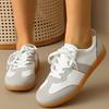 Fashion Concise Mix Color Sneakers Woman Spring Autumn Lace Up Walking Flats Shoes Women Plus Size 44 Wear-Resistant Sports Shoes Lady