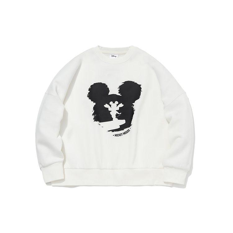 Li Ning X Disney Sweatshirts Women's Ivory Crew Neck Thickened Regular AWDQB88-1