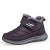Warm Plush Winter Ankle Boots Men Women Non-slip Outdoor Walking Trekking Booties Hook&loop Cotton Shoes