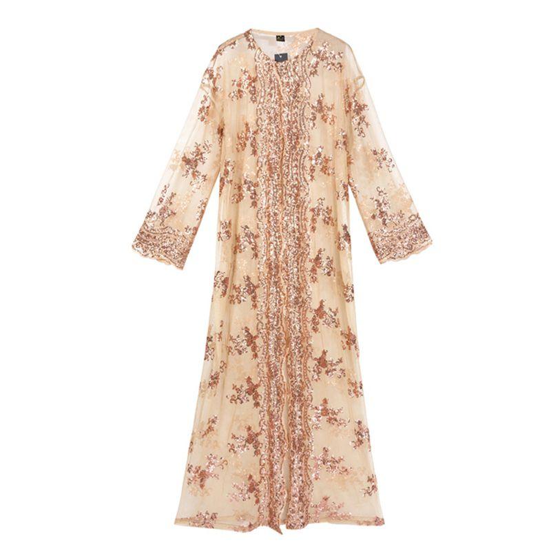 

Мусульманское платье, плотный расшитый бисером халат (без платка) 2XL