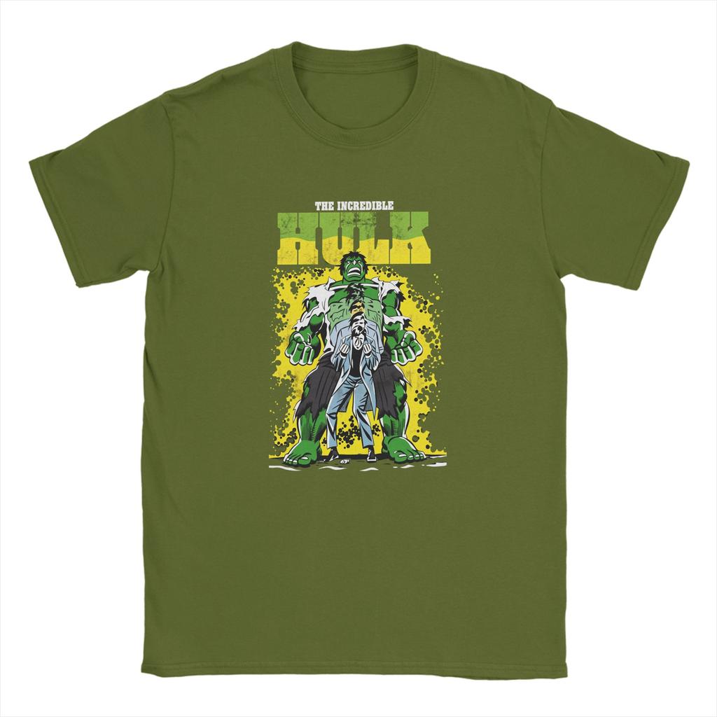 The Incredible Hulk TShirt Summer  100 Cotton TShirts For Adult Fashion Print Tshirt ShortSleeve Awesome Tops