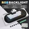YUNZII C68 Wireless Mechanical Cute Panda Gaming Keyboard with Three RGB for Technical Standards Certification Keyboard, Design, 65% Wireless,