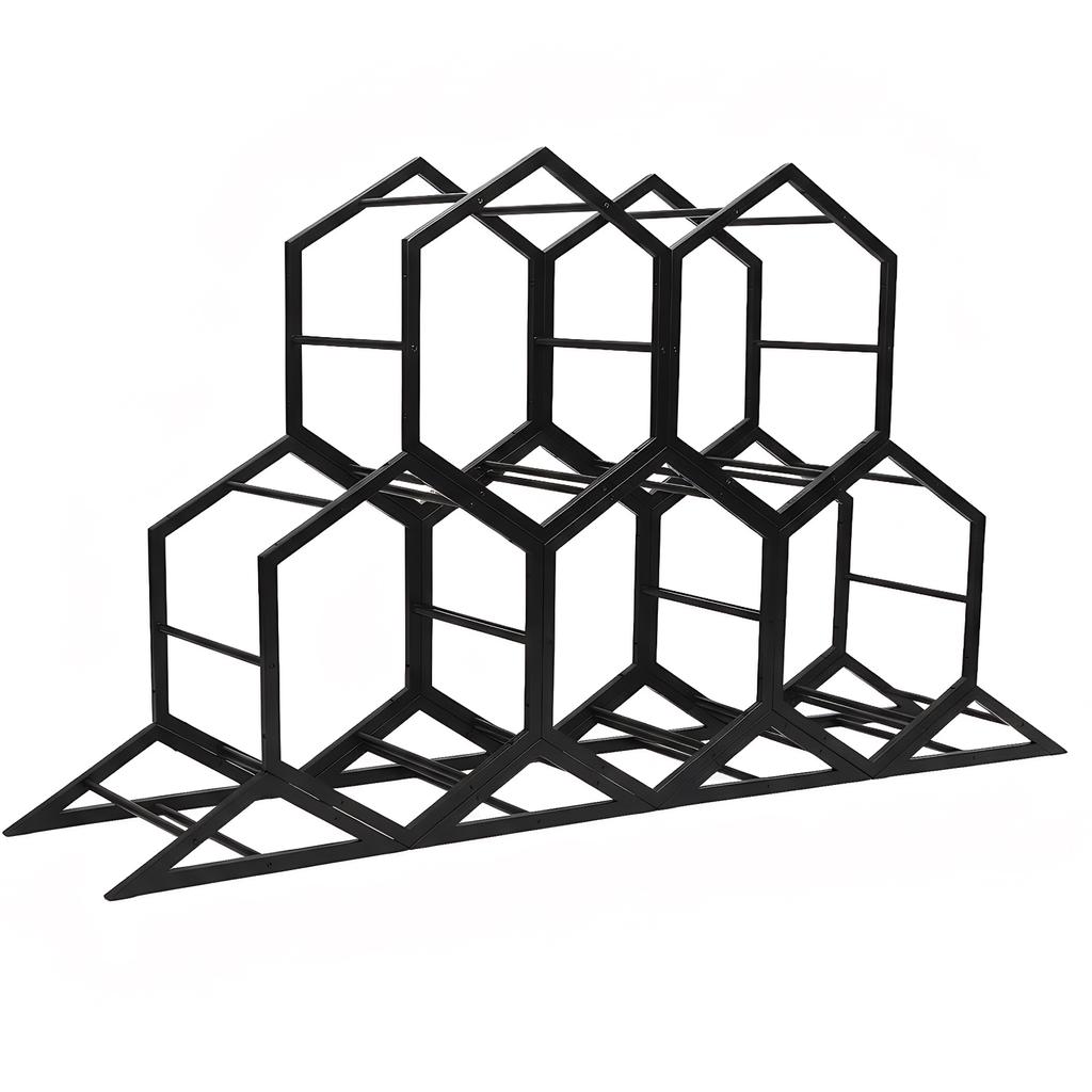 Adjustable Wall Mount Tire Rack for Garage Heavy Duty Triangle Hexagon Small Tire Display Rack for Exhibition Shop Trade Show