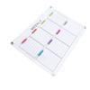 Clear Acrylic Weekly Planner with Magnets Color Label Refrigerator Dry Erase Board for Home Scheduling Office Work