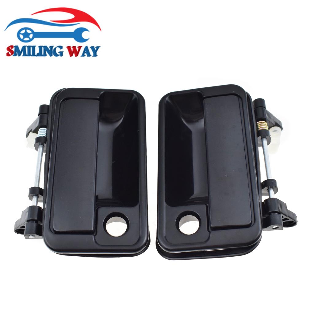 SMILING WAY# Outside Exterior Black Car Door Handle For 1989-1994 Suzuki Swift or 1990-1994 Geo Metro Front Left LH or Right RH