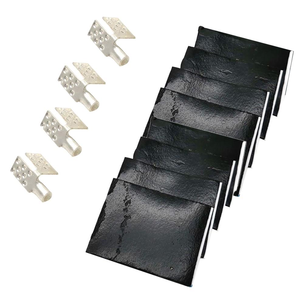 

Простая установка Используйте электрическую нагревательную пленку Специальные зажимы для надежного соединения 4 clamp and 8 paste