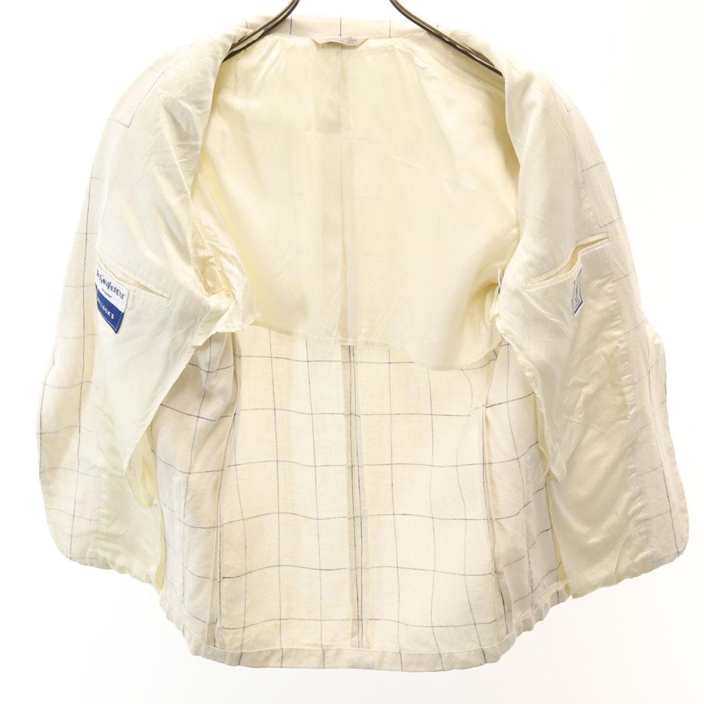YVES SAINT LAURENT 90s Made in USA Old Windowpane Check Pattern tailored jacket Men's Used