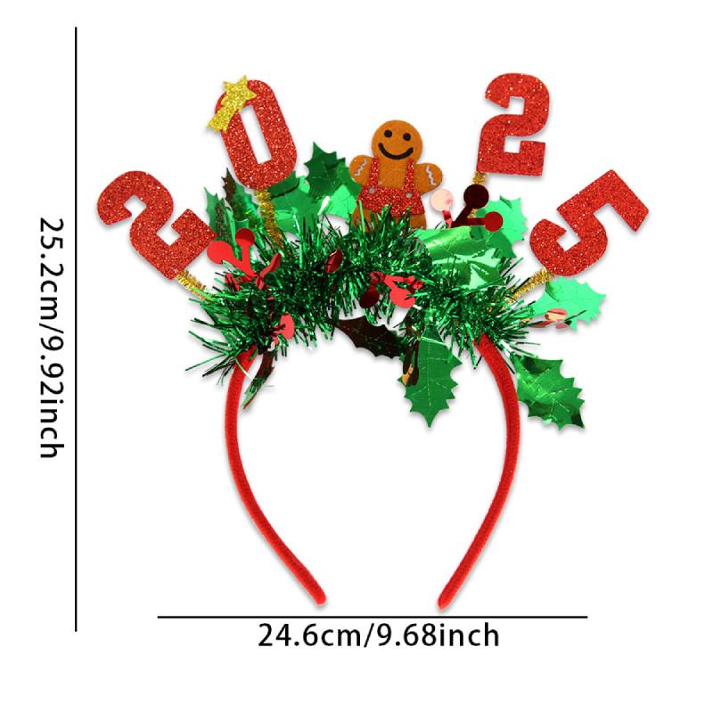 Theme Sparkling Christmas Reindeer Santa Claus Headband Year End Headwear Party