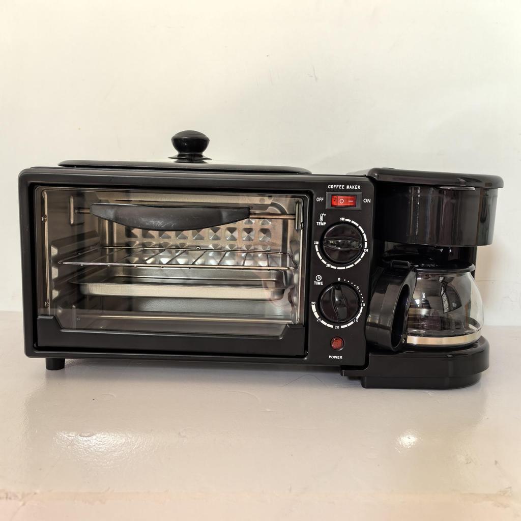 4-in-1 Electric Breakfast Maker: Grill, Fry, Boil & Toast